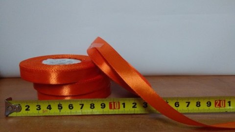 Wstążka satynowa 12mmx32m POMARAŃCZOWA 4szt. | AX12-29 Wstążka satynowa 12mmx32m POMARAŃCZOWA 4szt. | AX12-29