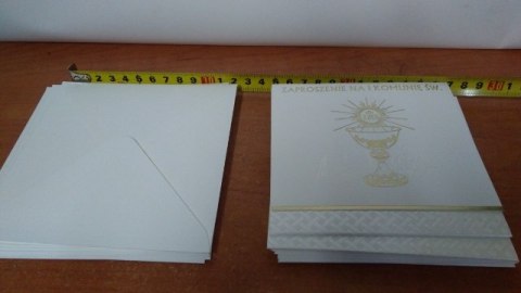 Zaproszenia 10szt KOMUNIA ŚWIĘTA 8107 Zaproszenia 10szt KOMUNIA ŚWIĘTA 8107