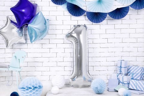 Balon cyfra 86cm ''1'' SREBRNA | FB1M-1-018 Balon cyfra 86cm ''1'' SREBRNA | FB1M-1-018