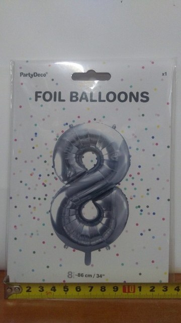 Balon cyfra 86cm ''8'' SREBRNY | FB1M-8-018 Balon cyfra 86cm ''8'' SREBRNY | FB1M-8-018