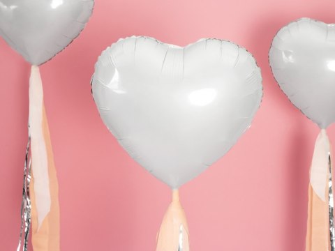 Balon foliowy SERCE BIAŁE 45cm | FB9M-008 Balon foliowy SERCE BIAŁE 45cm | FB9M-008