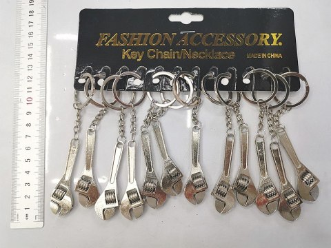 Brelok metalowy klucz francuski 12szt. Brelok metalowy klucz francuski 12szt.