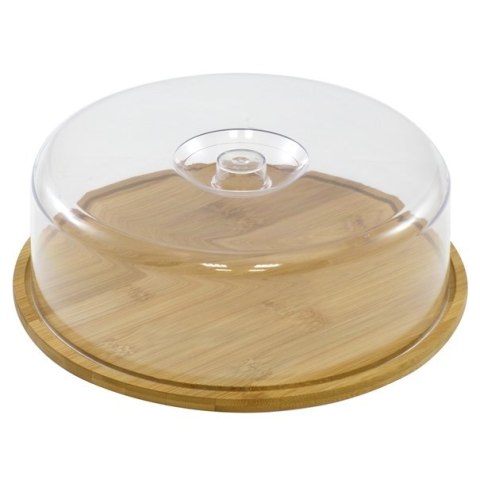 Deska bambusowa z kloszem Tadar 28 cm okrągła Deska bambusowa z kloszem Tadar 28 cm okrągła