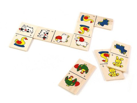Domino drewniane zwierzaki Domino drewniane zwierzaki