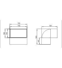 Kolanko pionowe płaskie 007-0222 D/KPI 110X55 Dospel Kolanko pionowe płaskie 007-0222 D/KPI 110X55 Dospel