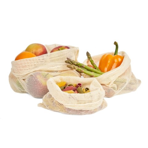 Woreczki bawełniane No Waste 6 szt. różne rozmiary Woreczki bawełniane No Waste 6 szt. różne rozmiary