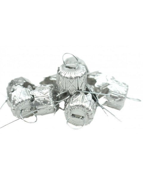Zawieszki do bombek 16mm srebrne 12szt. | ZW-5900 Zawieszki do bombek 16mm srebrne 12szt. | ZW-5900
