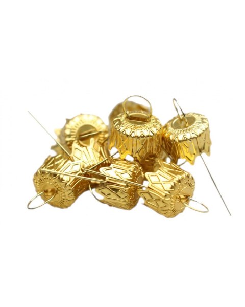 Zawieszki do bombek 16mm złote 12szt. | ZW-5894 Zawieszki do bombek 16mm złote 12szt. | ZW-5894