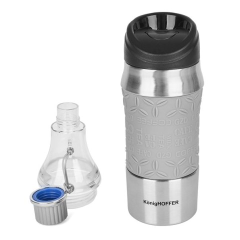 Butelka termiczna kubek 2w1 Konighoffer Troy szara | 350-500 ml Butelka termiczna kubek 2w1 Konighoffer Troy szara | 350-500 ml