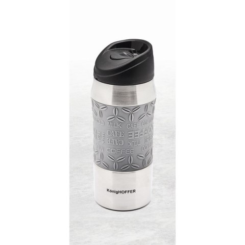 Butelka termiczna kubek 2w1 Konighoffer Troy szara | 350-500 ml Butelka termiczna kubek 2w1 Konighoffer Troy szara | 350-500 ml