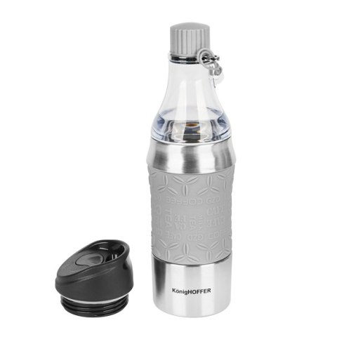 Butelka termiczna kubek 2w1 Konighoffer Troy szara | 350-500 ml Butelka termiczna kubek 2w1 Konighoffer Troy szara | 350-500 ml