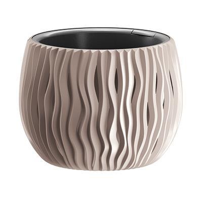 Doniczka z wkładem BOWL SANDY 18x14 cm mocca Doniczka z wkładem BOWL SANDY 18x14 cm mocca