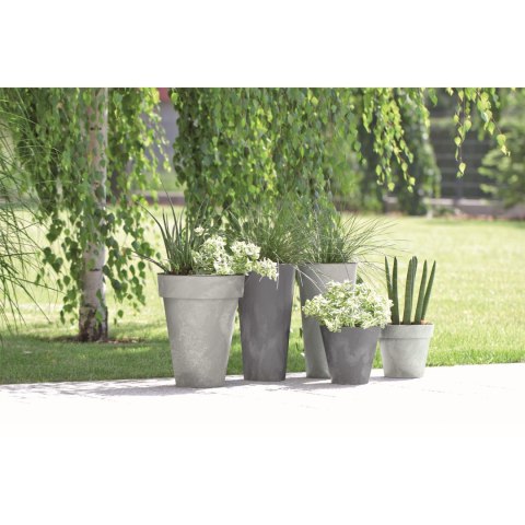 Doniczka z wkładem Tubus Slim Effect 20xh38 cm - beton Doniczka z wkładem Tubus Slim Effect 20xh38 cm - beton