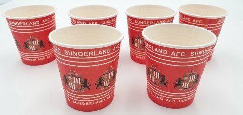 Komplet 6 kubków papierowych SUNDERLAND AFC | AR-297AT Komplet 6 kubków papierowych SUNDERLAND AFC | AR-297AT