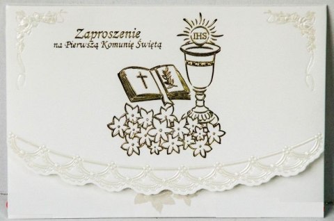 Zaproszenia Komunia Święta 10szt. 3523 Zaproszenia Komunia Święta 10szt. 3523