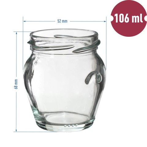 Słoik TO 106ml Amfora z zakrętką fi53 8szt. | 132106 Słoik TO 106ml Amfora z zakrętką fi53 8szt. | 132106