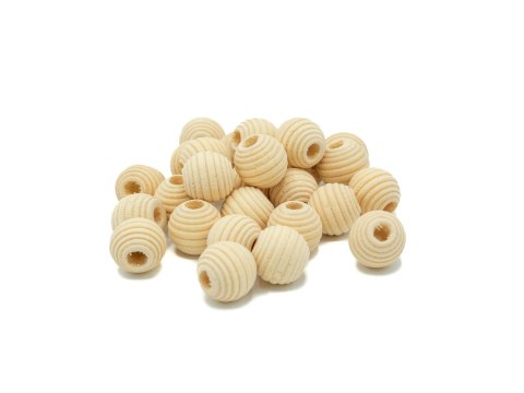 Koraliki drewniane naturalne z tłoczeniami 14mm 50szt. | PJ-0805 Koraliki drewniane naturalne z tłoczeniami 14mm 50szt. | PJ-0805