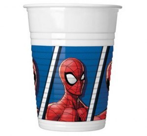 Kubeczki plastikowe "Spiderman Team Up" 200 ml 8 szt. sym. 89447 Kubeczki plastikowe "Spiderman Team Up" 200 ml 8 szt. sym. 89447
