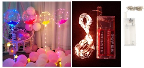 Lampki 10szt dekoracyjne na druciku 30 LED 3m CZERWONE (na baterie) NT2409 Lampki 10szt dekoracyjne na druciku 30 LED 3m CZERWONE (na baterie) NT2409