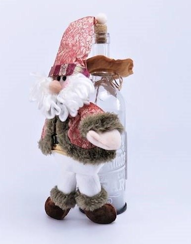 Mikołaj dekoracja na butelkę maskotka dł. 15 cm 493669 Mikołaj dekoracja na butelkę maskotka dł. 15 cm 493669