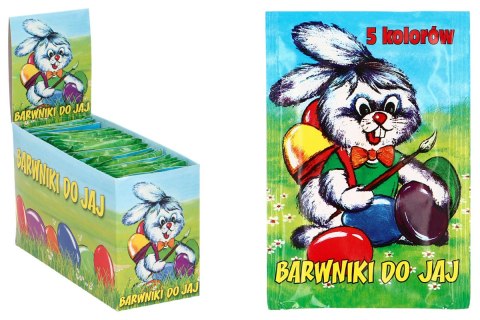 Barwniki do jajek 5 kolorów - 50szt. Barwniki do jajek 5 kolorów - 50szt.