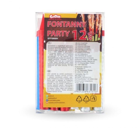 Fontanny party holograficzne 12 cm 12 szt. | SFF0900H Fontanny party holograficzne 12 cm 12 szt. | SFF0900H