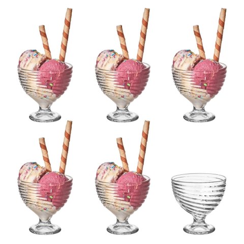 Komplet 6 szklanych pucharków deserowych Tadar Vesta 300 ml Komplet 6 szklanych pucharków deserowych Tadar Vesta 300 ml