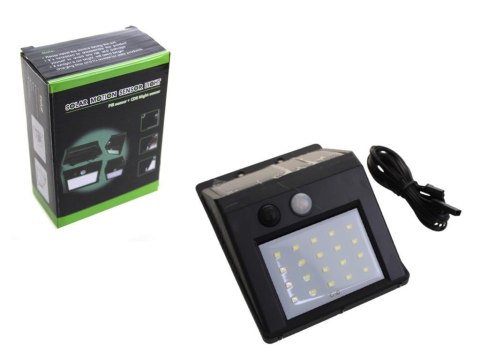 Lampa 20 led solarna kinkiet z czujnikiem ruchu 13x9,5 cm S-1565 Lampa 20 led solarna kinkiet z czujnikiem ruchu 13x9,5 cm S-1565