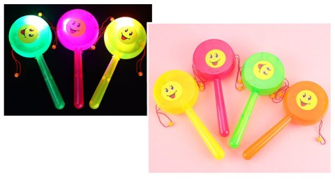 Zabawka grzechotka, bębenek led plastik świecący 18 cm mix kolor NT4800 Zabawka grzechotka, bębenek led plastik świecący 18 cm mix kolor NT4800