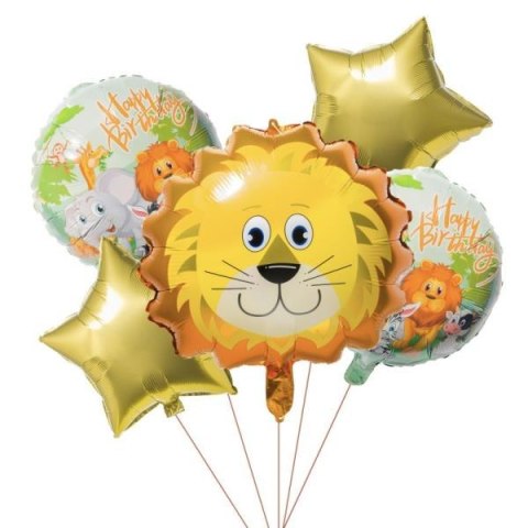 Zestaw balonów foliowych 5szt LEW GWIAZDKA MIX BCF-543 Zestaw balonów foliowych 5szt LEW GWIAZDKA MIX BCF-543