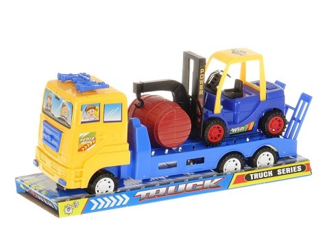 Auto z przyczepą i podnośnikiem; 28,5x11x8,5cm Auto z przyczepą i podnośnikiem; 28,5x11x8,5cm