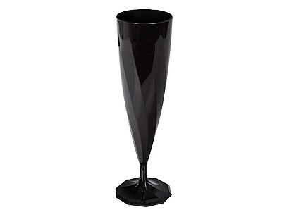 Kieliszki plastikowe do szampana PS 13,5cl ( Ø 50 x 178 ) czarne 10 szt. 33-75 Kieliszki plastikowe do szampana PS 13,5cl ( Ø 50 x 178 ) czarne 10 szt. 33-75