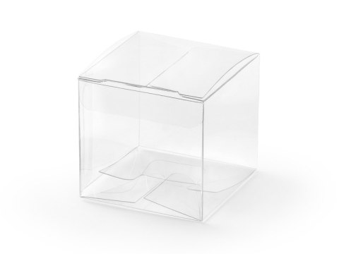 Pudełeczka kwadratowe, transparentne, 5x5x5cm 10szt PUDP41-099 Pudełeczka kwadratowe, transparentne, 5x5x5cm 10szt PUDP41-099