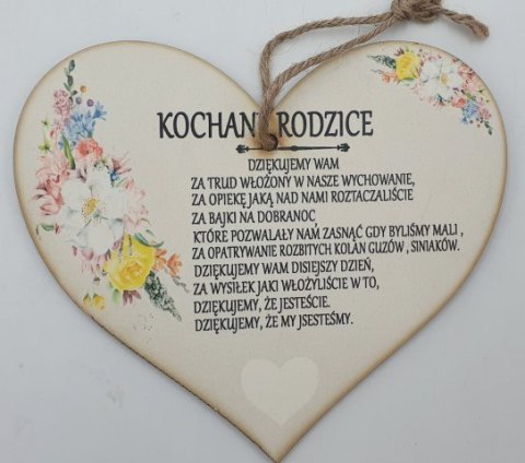 Serce wiszące KOCHANI RODZICE Serce wiszące KOCHANI RODZICE