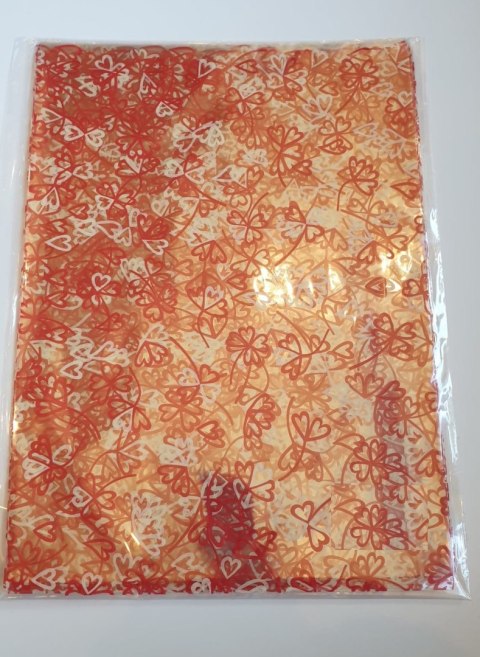 Torebki foliowe serca kwiaty 25 x 35 cm - 25 szt. Torebki foliowe serca kwiaty 25 x 35 cm - 25 szt.