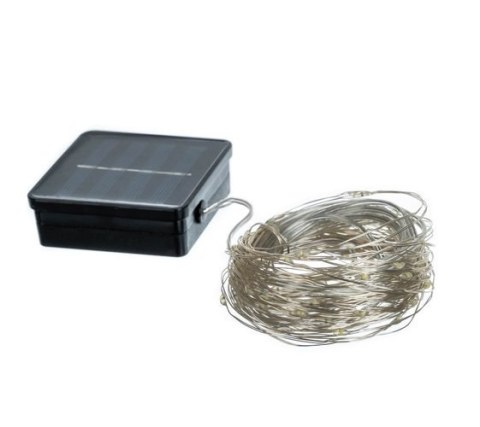 Lampki choinkowe solarne-druciki 100LED c.biały | 00011394 Lampki choinkowe solarne-druciki 100LED c.biały | 00011394