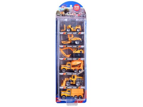 Zestaw 6 szt pojazdy budowlane metalowe ZA3505 Zestaw 6 szt pojazdy budowlane metalowe ZA3505
