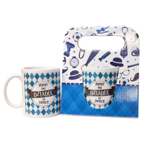 Kubek ceramiczny w ozdobnym opakowaniu "Jedyny taki Dziadek na świecie" Kubek ceramiczny w ozdobnym opakowaniu "Jedyny taki Dziadek na świecie"