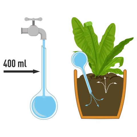 Kula nawadniająca do roślin przezroczysta 400ml | 720925 Kula nawadniająca do roślin przezroczysta 400ml | 720925