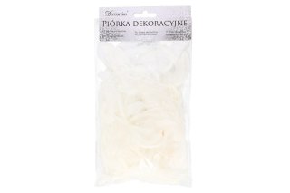 Piórka dekoracyjne BIAŁE 5g
