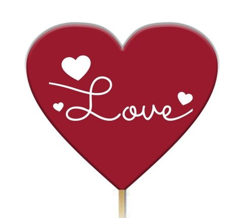 Serce na piku LOVE W8 6szt papierowy Serce na piku LOVE W8 6szt papierowy