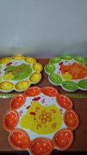 Talerz ceramiczny na jajka jajek kolorowy KURKA