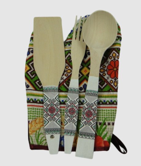 Zestaw rękawica + sztućce drewniane dla Mamy 36 x 28 cm. | P1426PW3 Zestaw rękawica + sztućce drewniane dla Mamy 36 x 28 cm. | P1426PW3