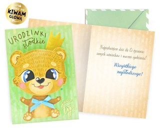 Karnet urodziny dziecięce miś | DK-1030