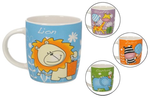 Kubek ceramiczny w ozdobnym kartoniku 320 ml zwierzaki Kubek ceramiczny w ozdobnym kartoniku 320 ml zwierzaki