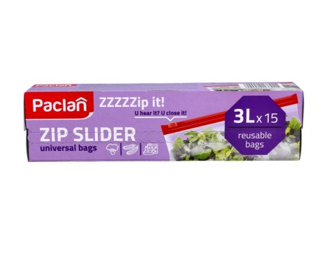 Woreczki z suwakiem do mrożenia 15szt. strunowe 3l Woreczki z suwakiem do mrożenia 15szt. strunowe 3l