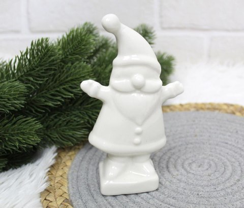Figurka ozdoba ceramiczna biały MIKOŁAJ 14x8x4cm | FG61-23156 Figurka ozdoba ceramiczna biały MIKOŁAJ 14x8x4cm | FG61-23156