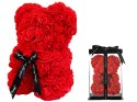 Miś z płatków róż prezent duży pudełko rose XL 25cm | 01903
