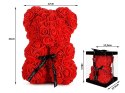 Miś z płatków róż prezent duży pudełko rose XL 25cm | 01903
