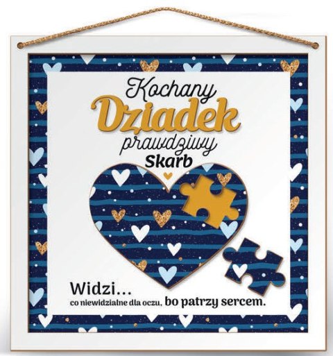Ramka 22x22cm puzzle 3D Kochany Dziadek prawdziwy Skarb Ramka 22x22cm puzzle 3D Kochany Dziadek prawdziwy Skarb